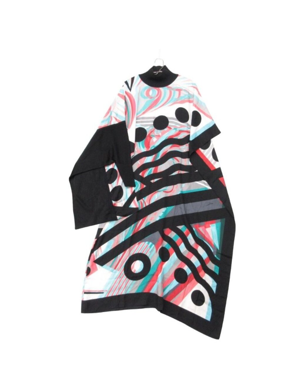 Hermes Dress le Reve de Julia 3D Cape Silk Twill All Over Print Multicolor